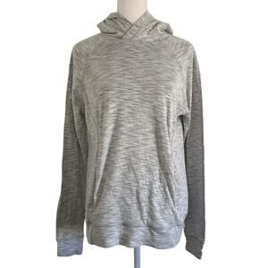 Lululemon white & gray pullover hoodie sweatshirt size 8